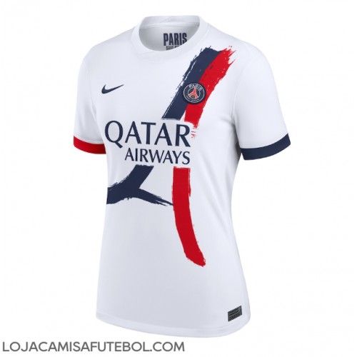 Camisa de Futebol Paris Saint-Germain Equipamento Secundário Mulheres 2024-25 Manga Curta